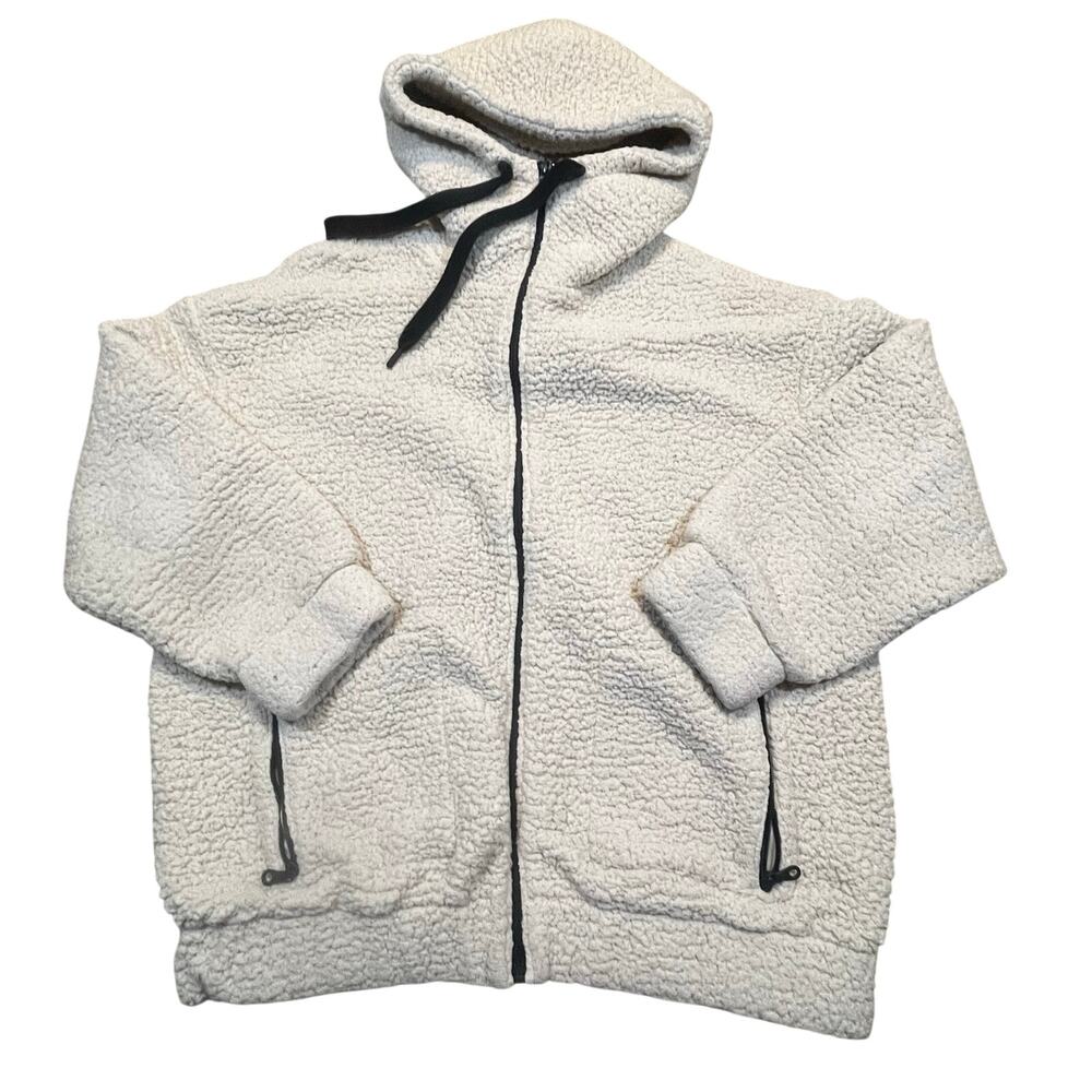 Aerie Offline Teddy Sherpa Hoodie Jacket Full Zip Cream Women’s Medium